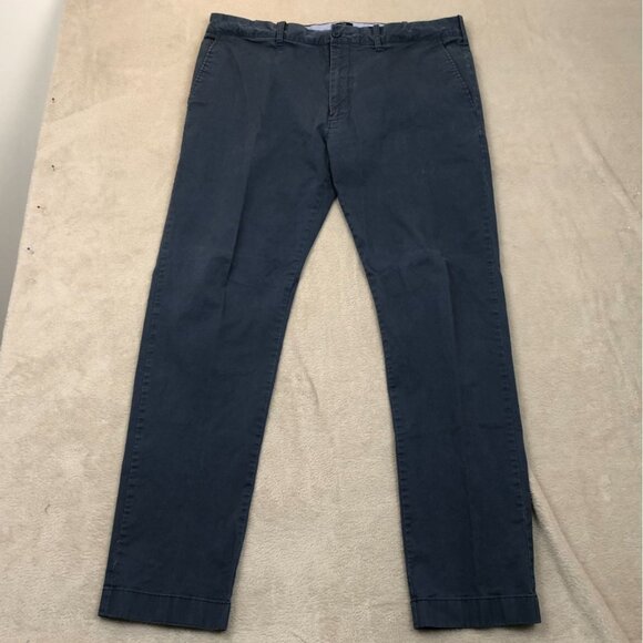 J.Crew Men's Driggs Pants Size 36x32 Flex Chino Classic Straight Flat Front Navy - Picture 11 of 12
